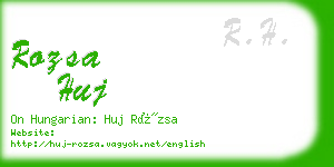 rozsa huj business card